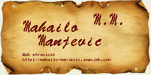 Mahailo Manjević vizit kartica
